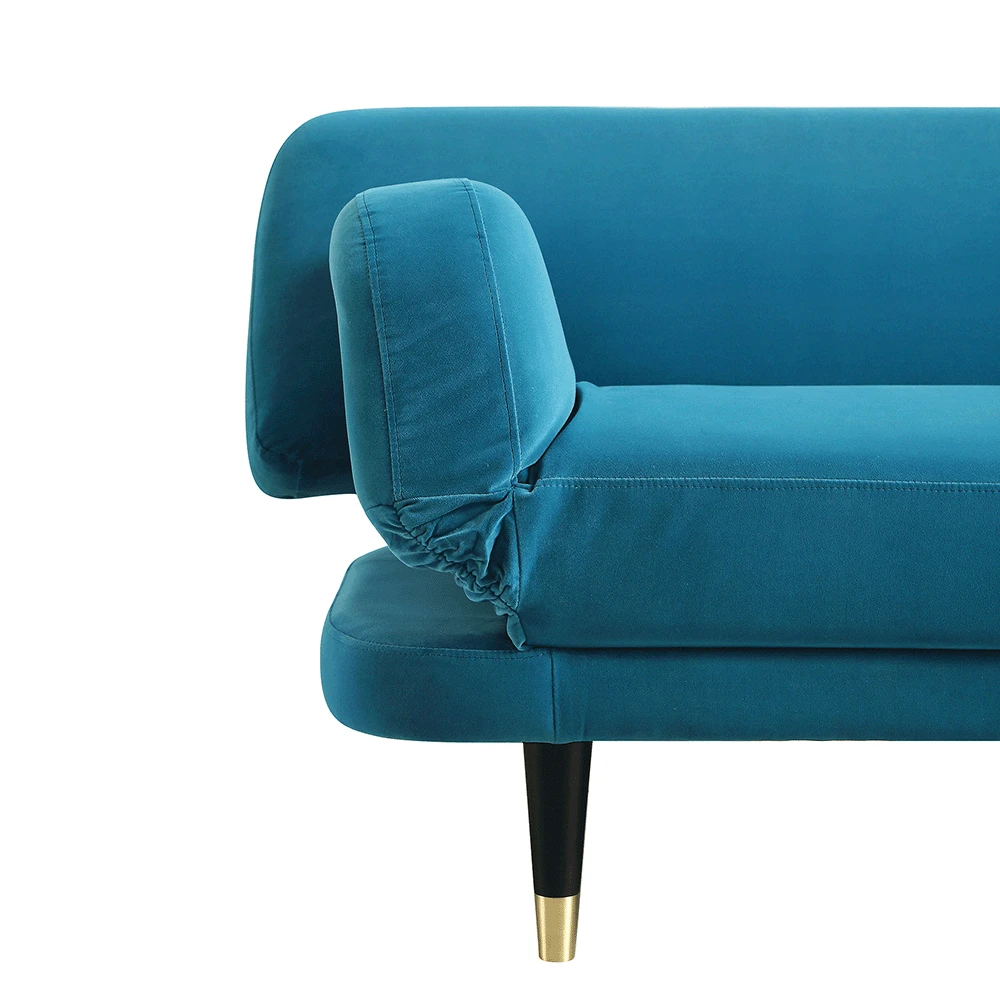 Solna 2-Seater Sofa Bed, Teal Velvet 8 Solna 2-Seater Sofa Bed, Teal Velvet - Image 6