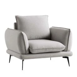Obriel Grey Marl Fabric Armchair 16 Obriel Grey Marl Fabric Armchair -FINZ Furniture Shop GCSF 2299 GREY FAB 1ST WB2
