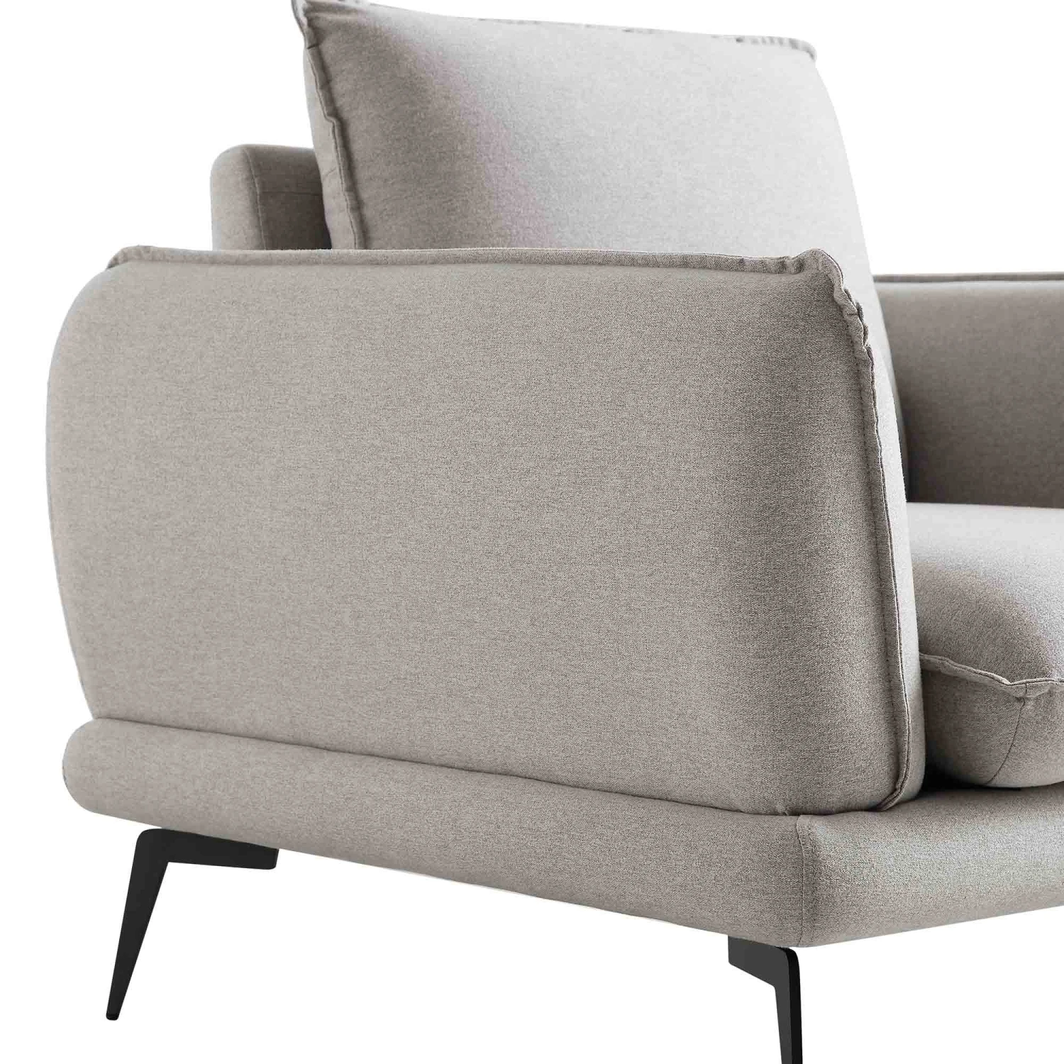 Obriel Grey Marl Fabric Armchair 11 Obriel Grey Marl Fabric Armchair - Image 9