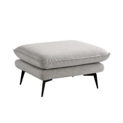 Obriel Grey Marl Fabric Footstool 16 Obriel Grey Marl Fabric Footstool -FINZ Furniture Shop GCSF 2299 GREY FAB STOOL WB1