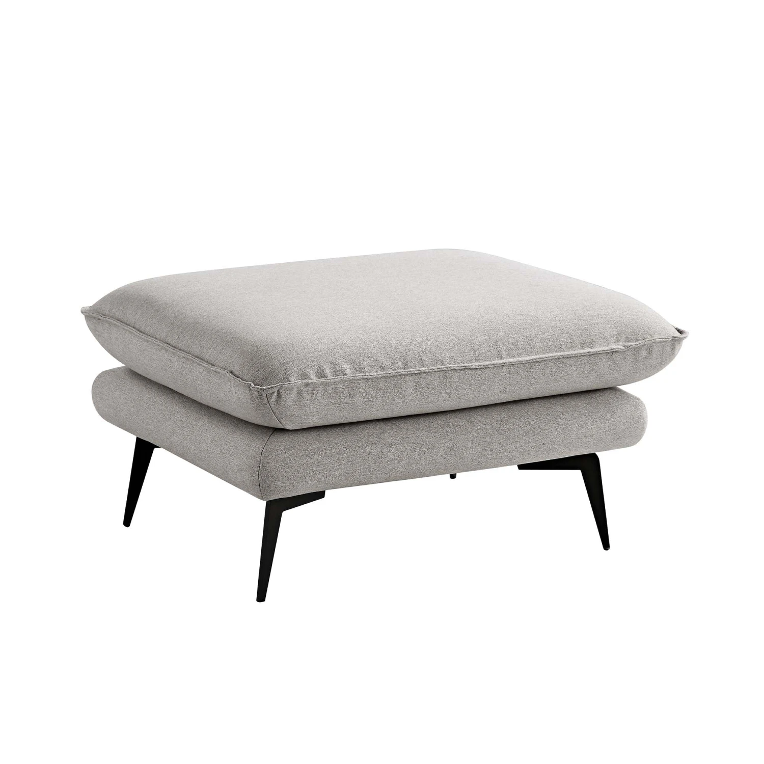 Obriel Grey Marl Fabric Footstool 8 Obriel Grey Marl Fabric Footstool - Image 6