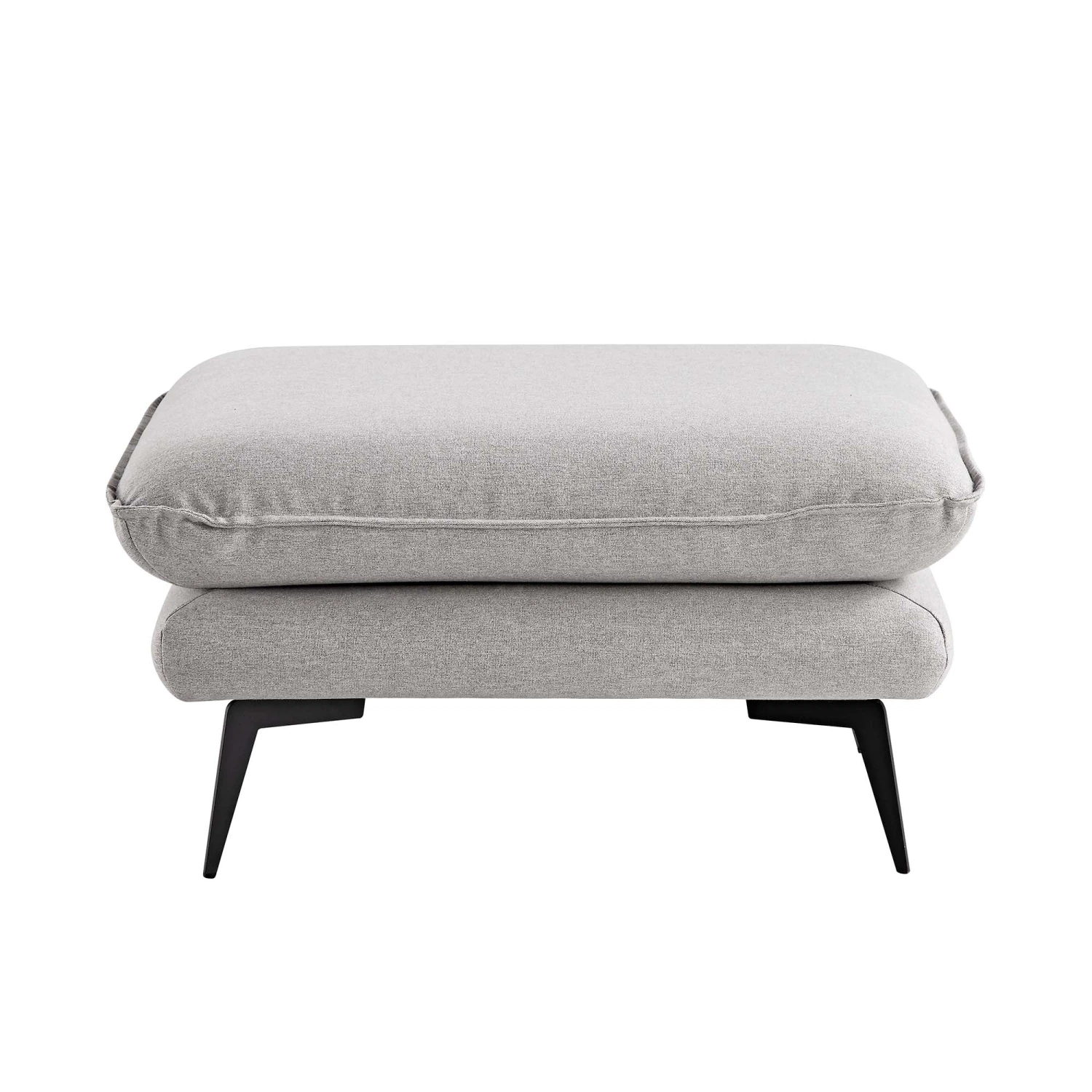 Obriel Grey Marl Fabric Footstool 6 Obriel Grey Marl Fabric Footstool - Image 4