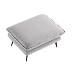Obriel Grey Marl Fabric Footstool 17 Obriel Grey Marl Fabric Footstool -FINZ Furniture Shop GCSF 2299 GREY FAB STOOL WB3