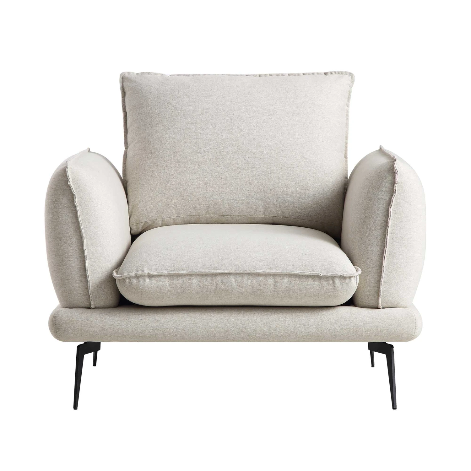 Obriel Oatmeal Fabric Armchair 5 Obriel Oatmeal Fabric Armchair - Image 3
