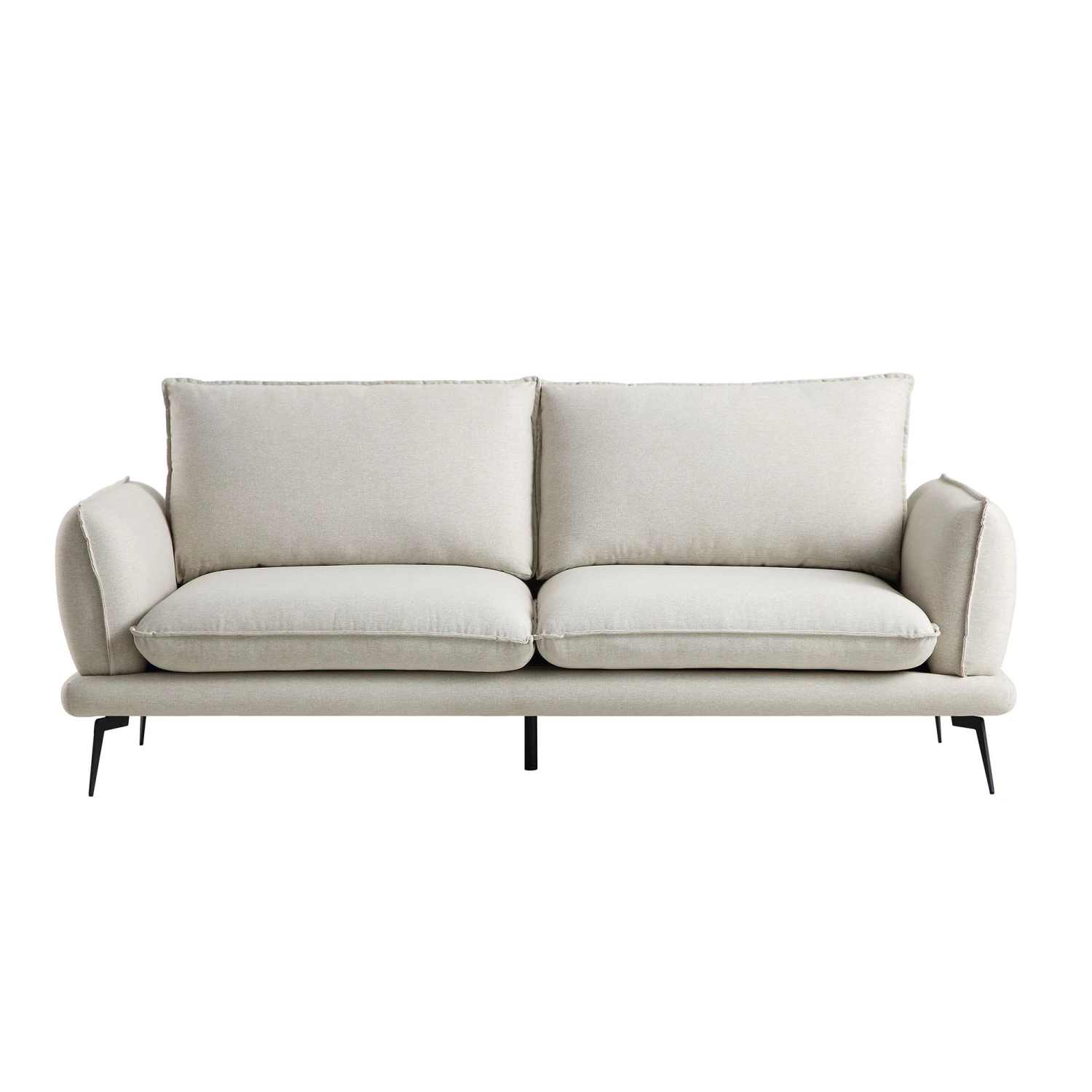 Obriel Oatmeal Fabric Sofa, 3-Seater 6 Obriel Oatmeal Fabric Sofa, 3-Seater - Image 4