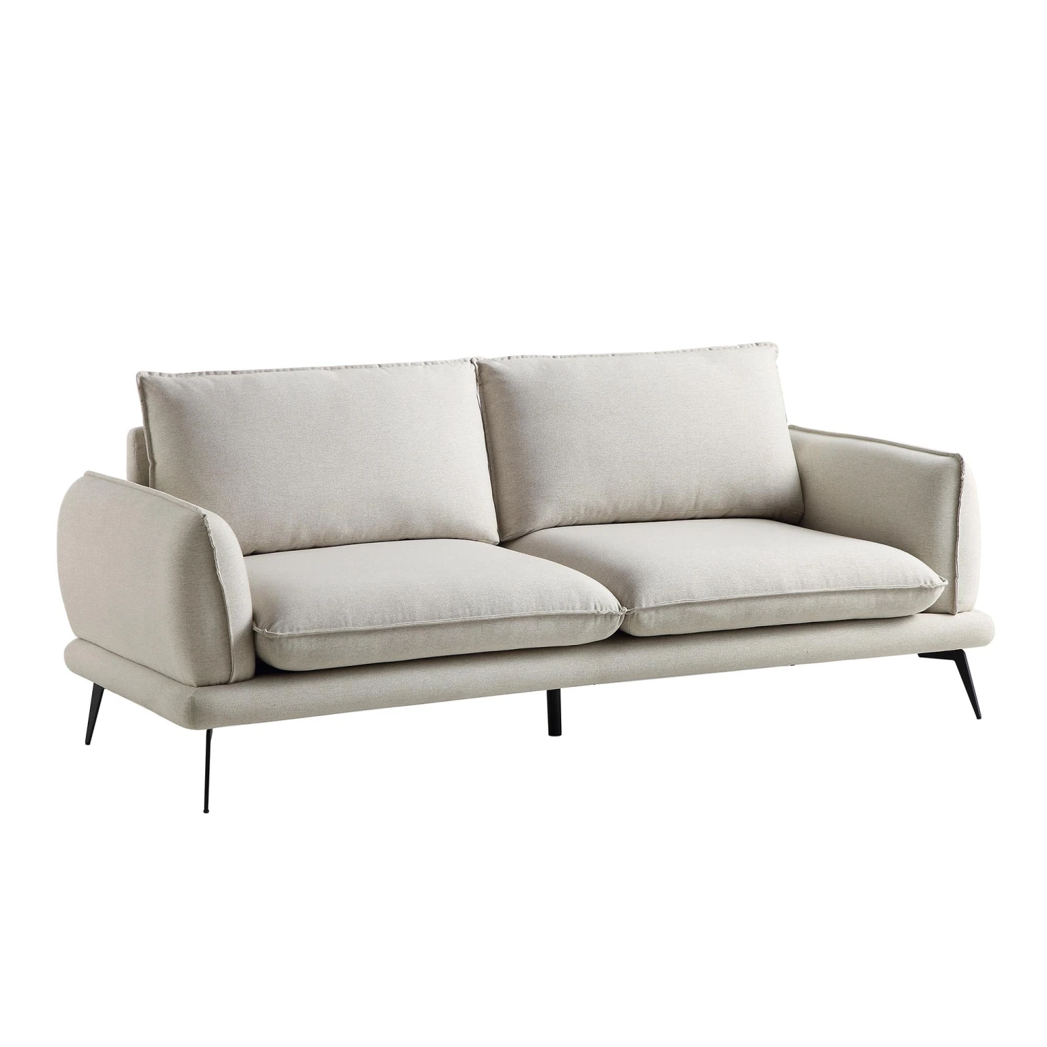 Obriel Oatmeal Fabric Sofa, 3-Seater 8 Obriel Oatmeal Fabric Sofa, 3-Seater - Image 6