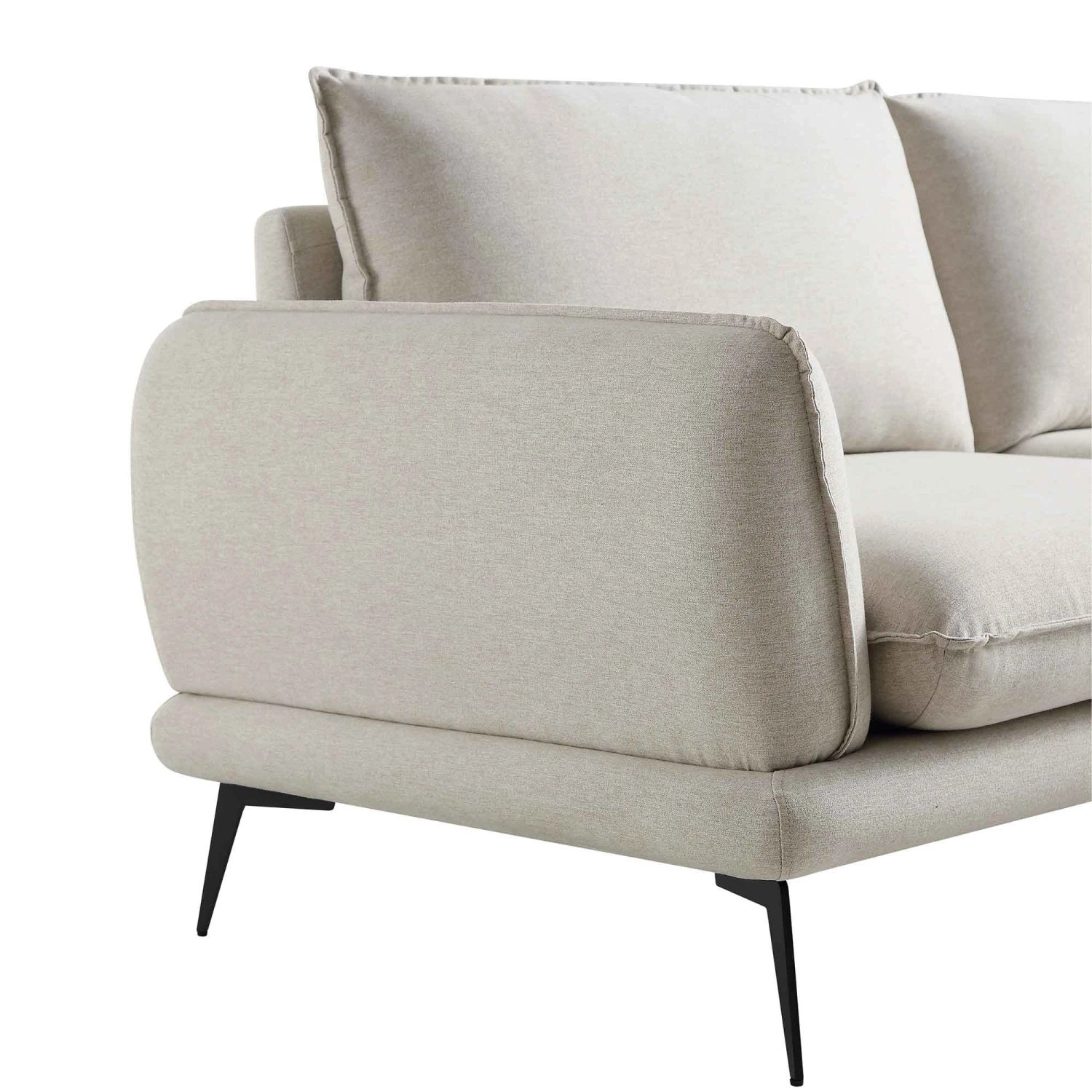 Obriel Oatmeal Fabric Sofa, 3-Seater 12 Obriel Oatmeal Fabric Sofa, 3-Seater - Image 10