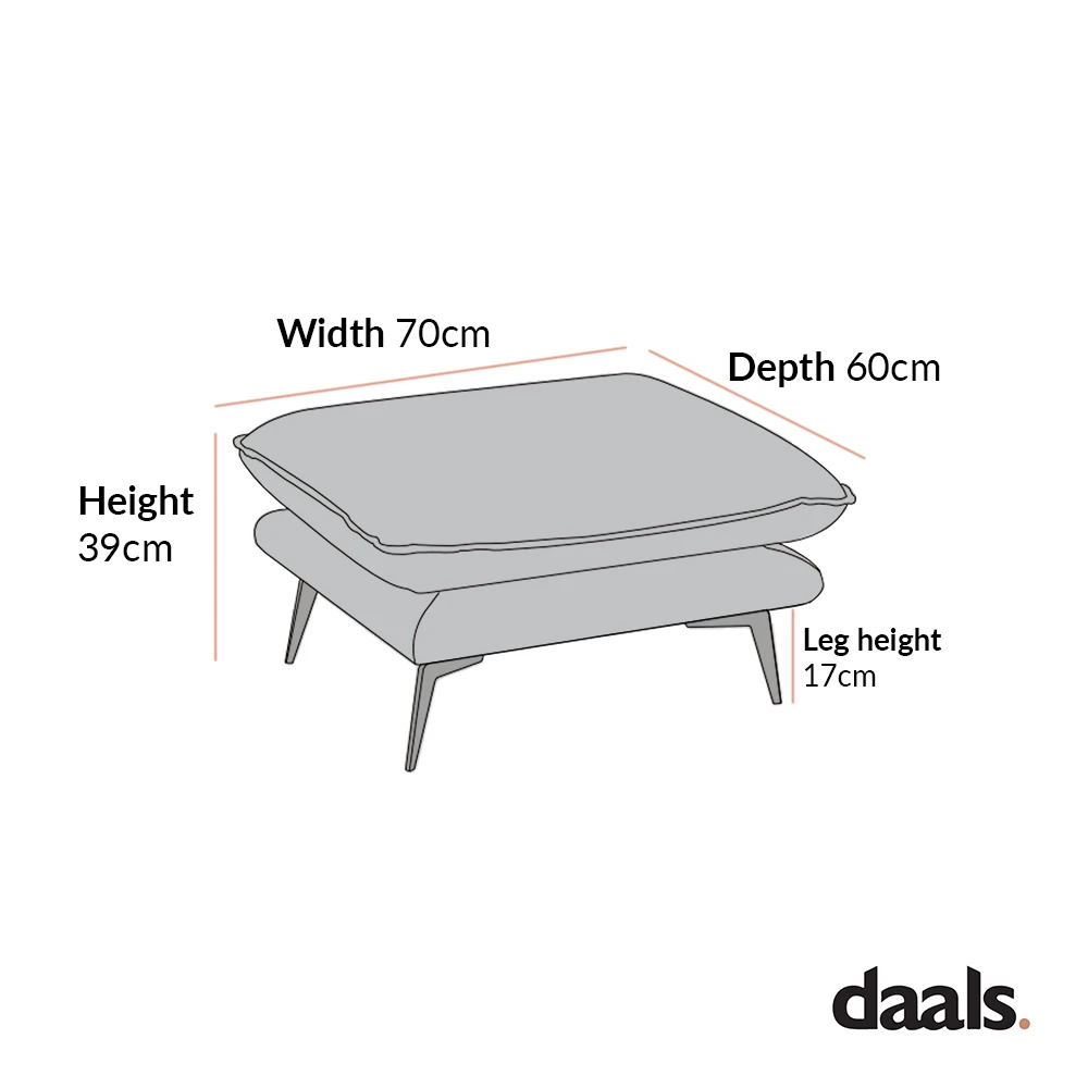 Obriel Grey Marl Fabric Footstool 7 Obriel Grey Marl Fabric Footstool - Image 5