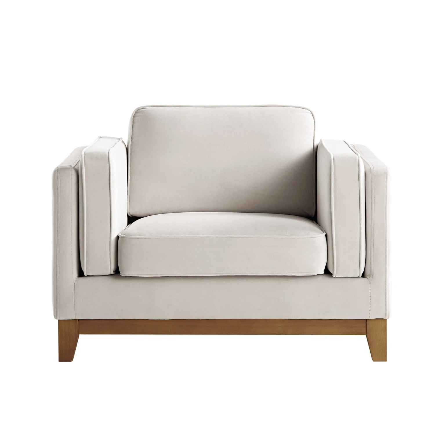 Dipley Champagne Velvet Sofa, 1-Seater 7 Dipley Champagne Velvet Sofa, 1-Seater - Image 5