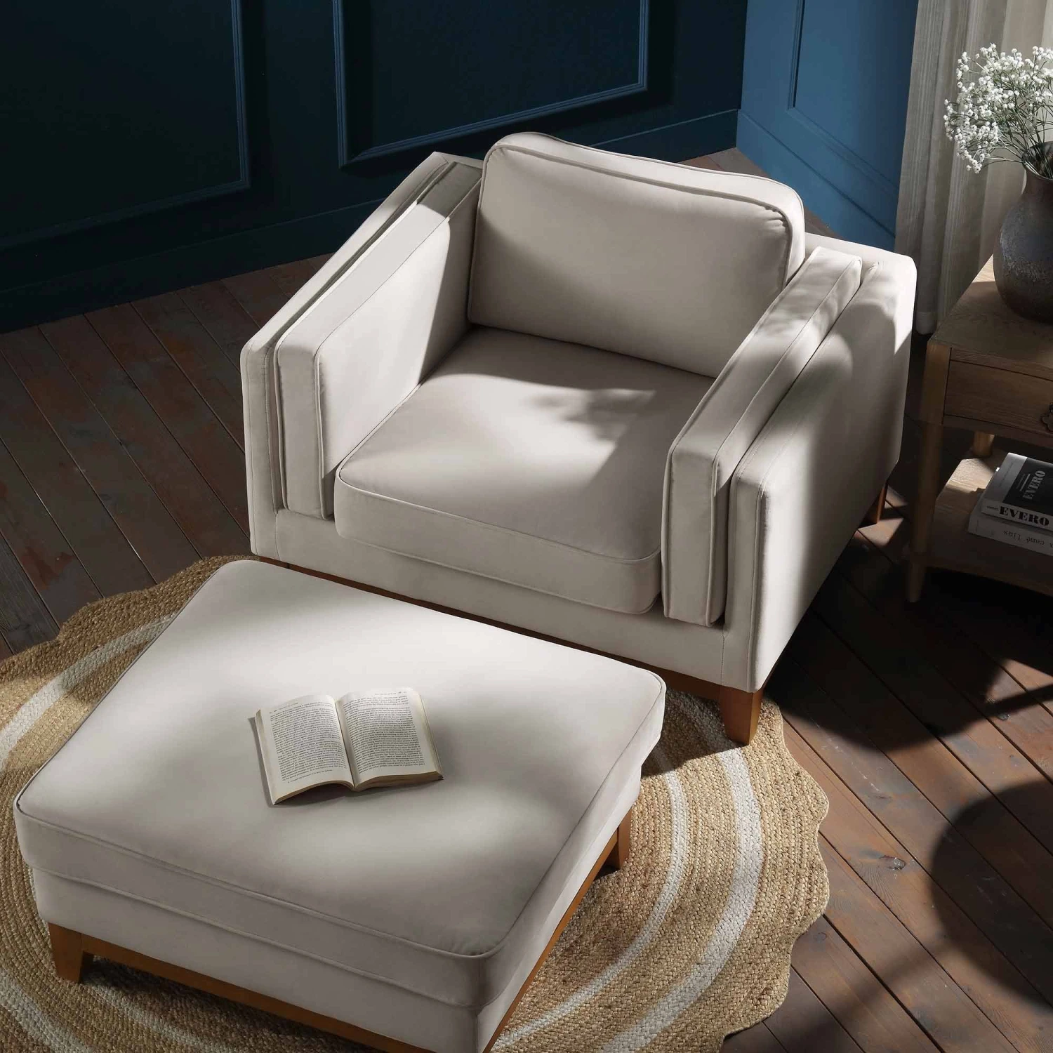 Dipley Champagne Velvet Sofa, 1-Seater 6 Dipley Champagne Velvet Sofa, 1-Seater - Image 4