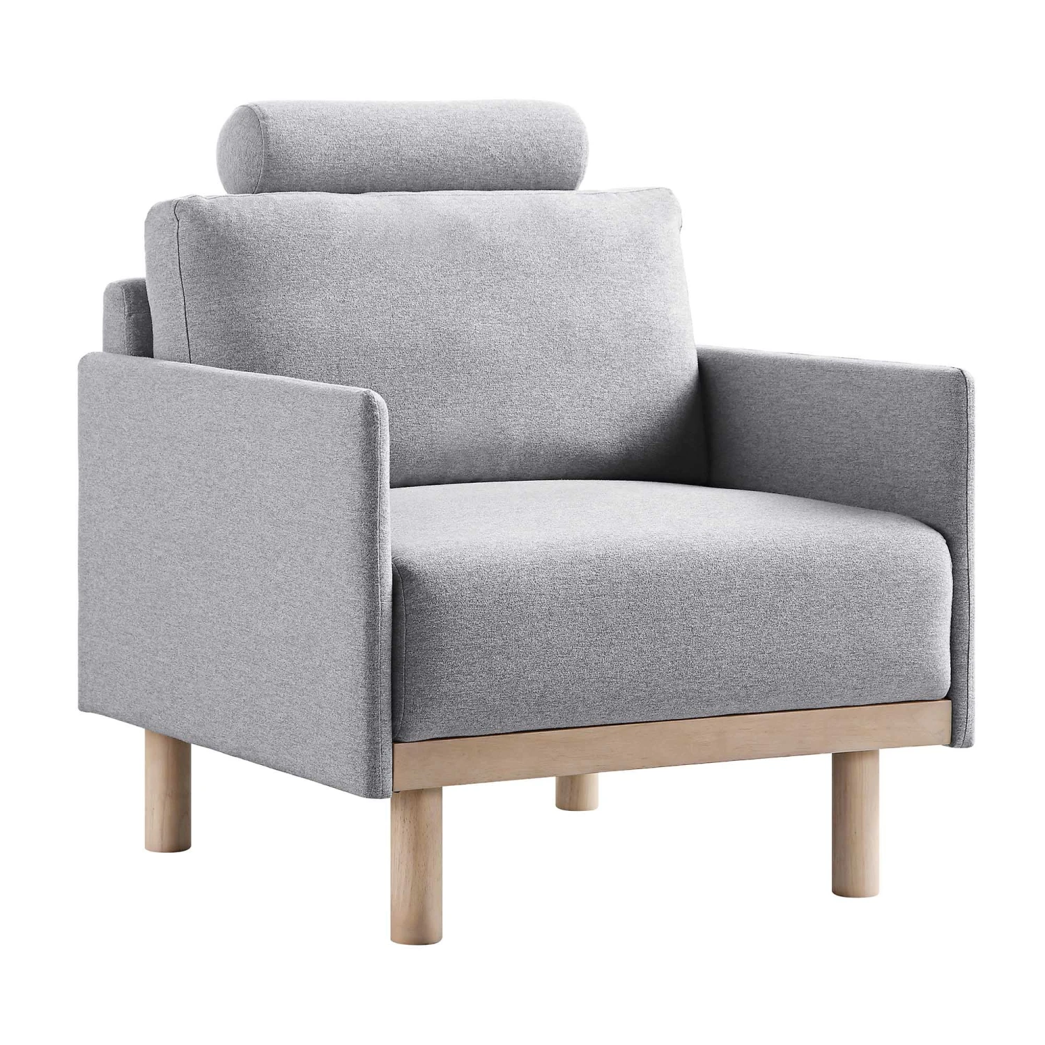 Timber Grey Marl Fabric Armchair 6 Timber Grey Marl Fabric Armchair - Image 4