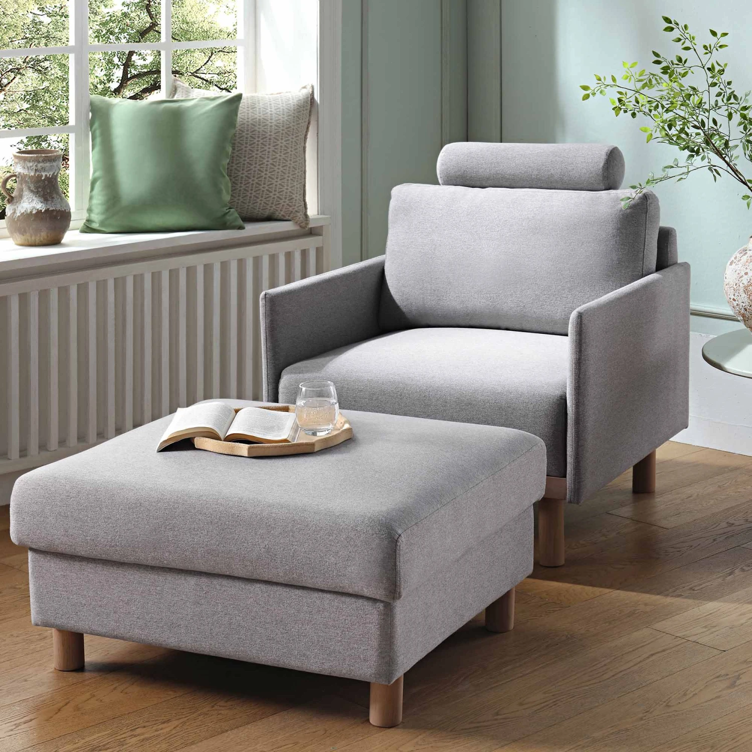 Timber Grey Marl Fabric Armchair 5 Timber Grey Marl Fabric Armchair - Image 3
