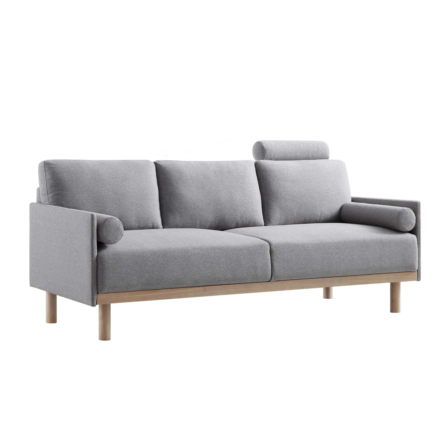 Timber Grey Marl Fabric Sofa, 3-Seater 8 Timber Grey Marl Fabric Sofa, 3-Seater - Image 6