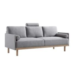 Timber Grey Marl Fabric Sofa, 3-Seater 23 Timber Grey Marl Fabric Sofa, 3-Seater -FINZ Furniture Shop GCSF 2348 GREY FAB 3ST WB3