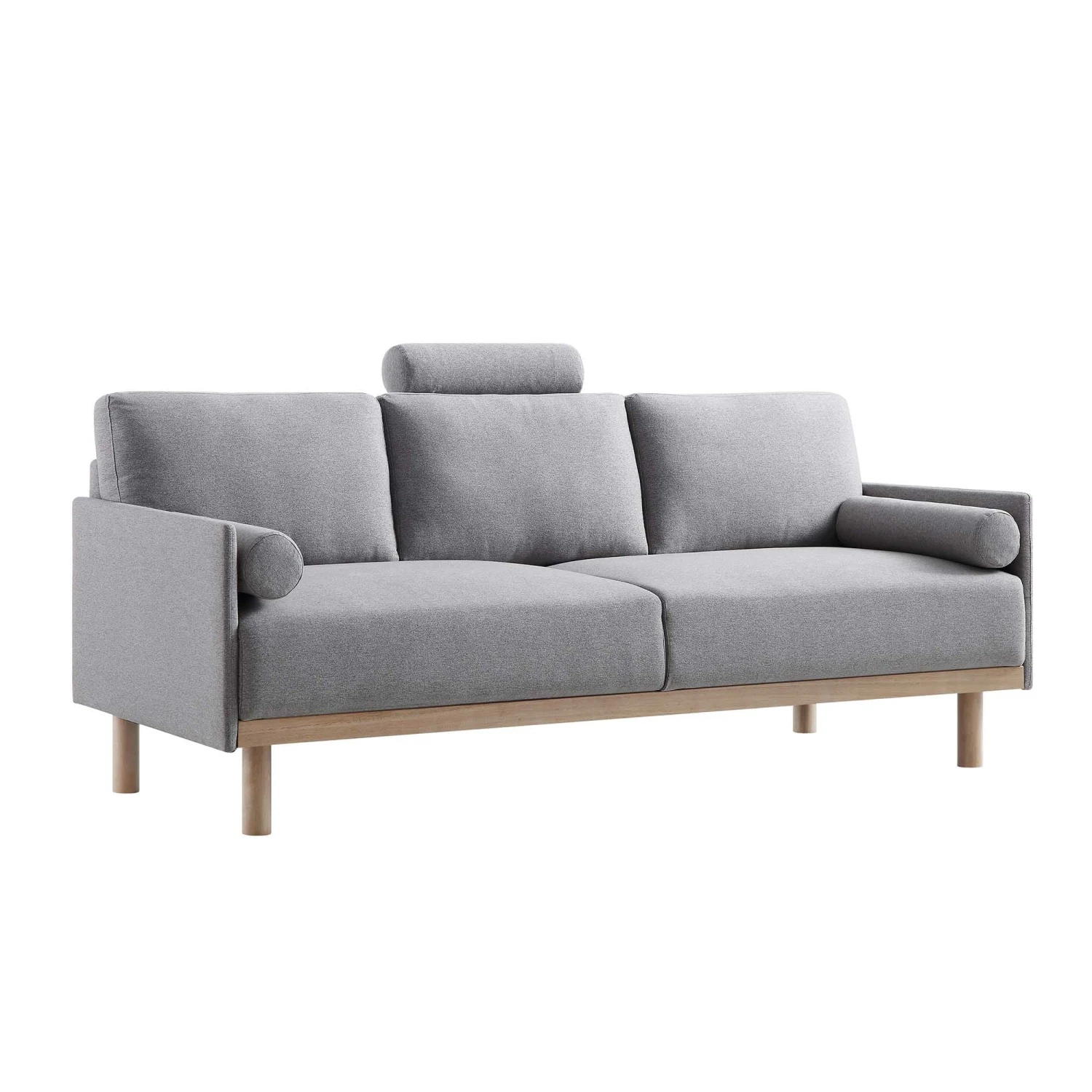 Timber Grey Marl Fabric Sofa, 3-Seater 9 Timber Grey Marl Fabric Sofa, 3-Seater - Image 7