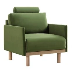 Timber Fern Green Velvet Armchair 18 Timber Fern Green Velvet Armchair -FINZ Furniture Shop GCSF 2348 MOSS VEL 1ST WB1