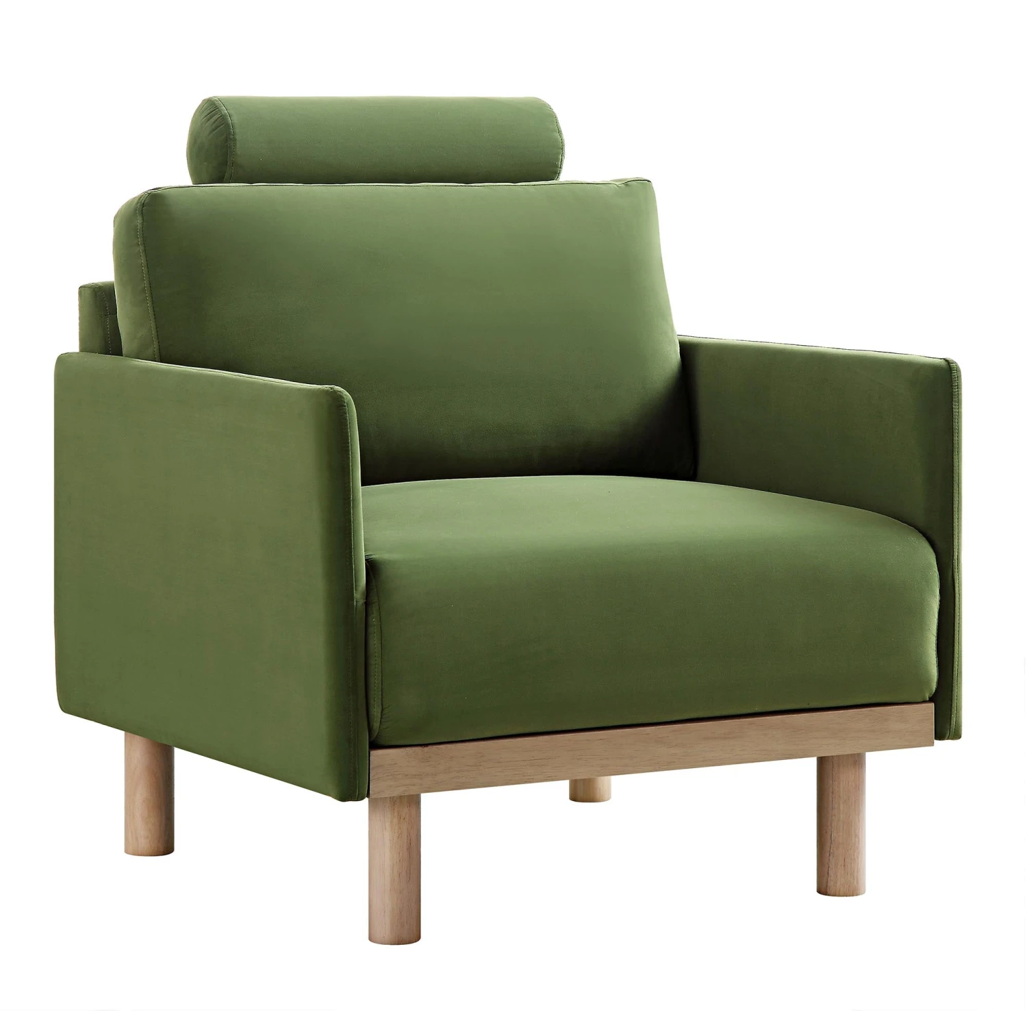 Timber Fern Green Velvet Armchair 7 Timber Fern Green Velvet Armchair - Image 5