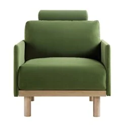 Timber Fern Green Velvet Armchair 20 Timber Fern Green Velvet Armchair -FINZ Furniture Shop GCSF 2348 MOSS VEL 1ST WB2