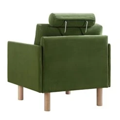 Timber Fern Green Velvet Armchair 22 Timber Fern Green Velvet Armchair -FINZ Furniture Shop GCSF 2348 MOSS VEL 1ST WB5