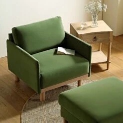 Timber Fern Green Velvet Armchair 17 Timber Fern Green Velvet Armchair -FINZ Furniture Shop GCSF 2348 MOSS VEL 1ST scene3