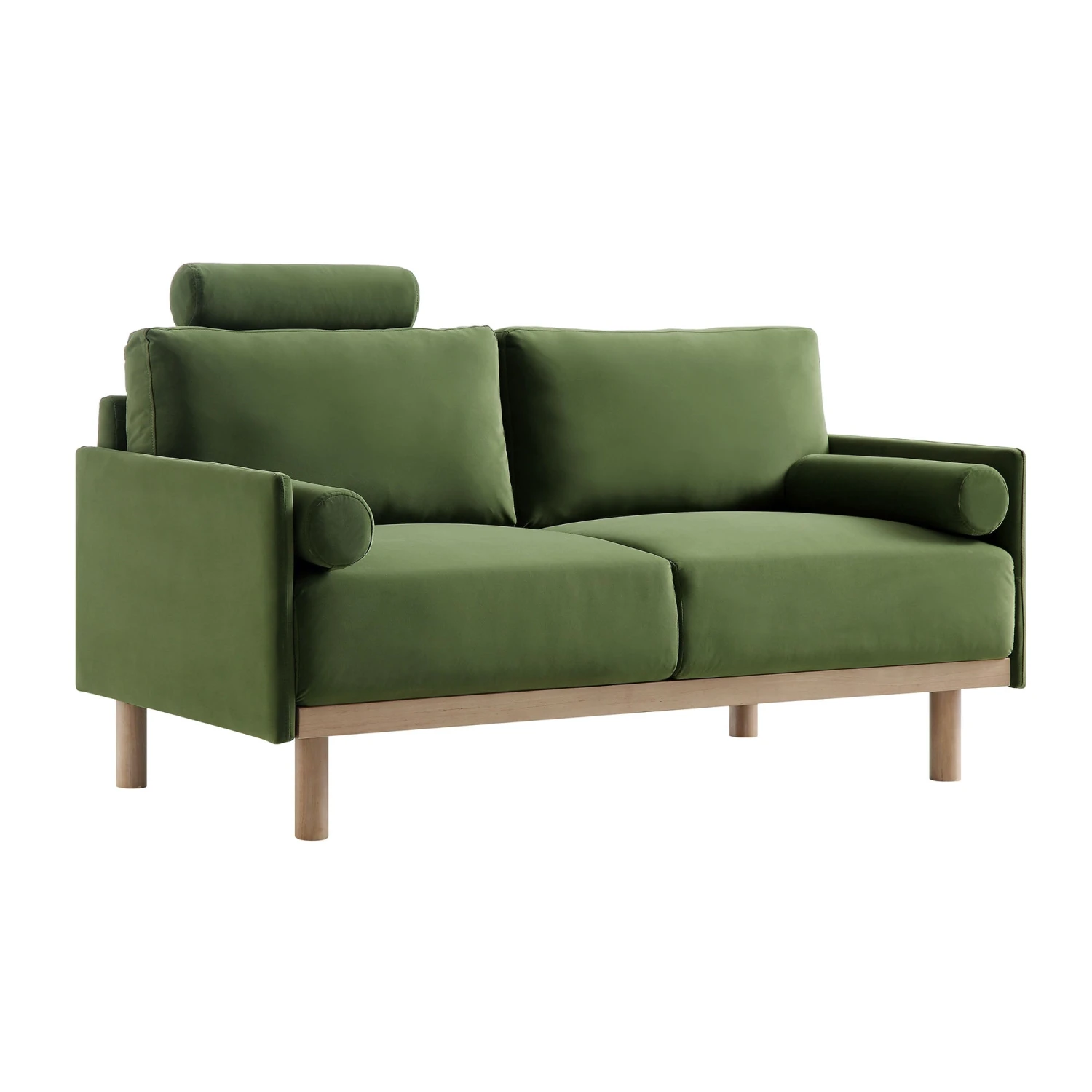 Timber Fern Green Velvet Sofa, 2-Seater 9 Timber Fern Green Velvet Sofa, 2-Seater - Image 7