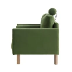 Timber Fern Green Velvet Sofa, 2-Seater 24 Timber Fern Green Velvet Sofa, 2-Seater -FINZ Furniture Shop GCSF 2348 MOSS VEL 2ST WB5