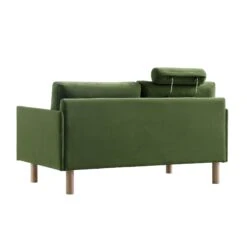 Timber Fern Green Velvet Sofa, 2-Seater 26 Timber Fern Green Velvet Sofa, 2-Seater -FINZ Furniture Shop GCSF 2348 MOSS VEL 2ST WB7