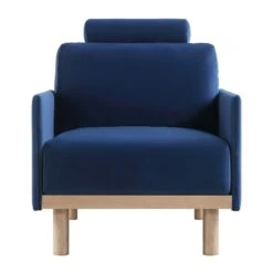 Timber Navy Blue Velvet Armchair 18 Timber Navy Blue Velvet Armchair -FINZ Furniture Shop GCSF 2348 NAVY VEL 1ST WB2