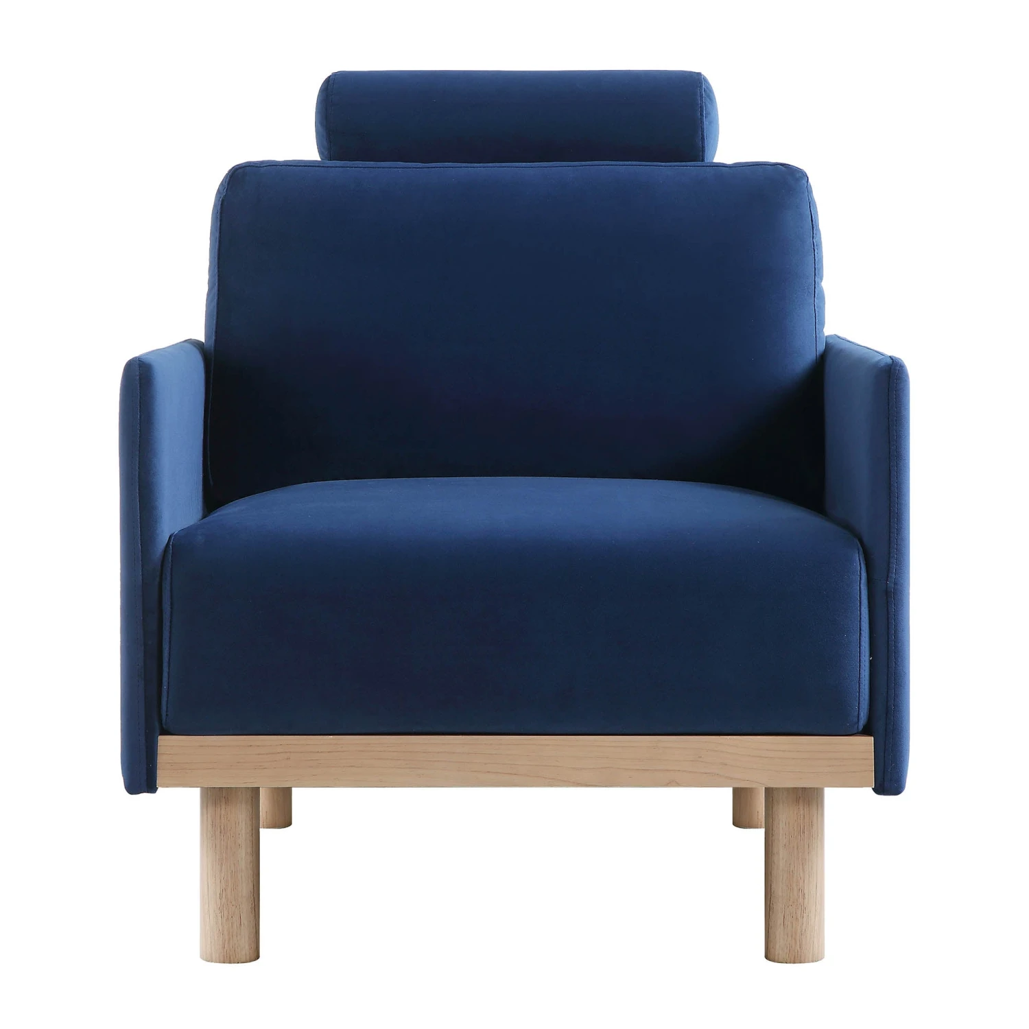 Timber Navy Blue Velvet Armchair 7 Timber Navy Blue Velvet Armchair - Image 5