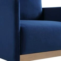 Timber Navy Blue Velvet Armchair 24 Timber Navy Blue Velvet Armchair -FINZ Furniture Shop GCSF 2348 NAVY VEL 1ST detail1