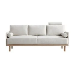 Timber Oatmeal Fabric Sofa, 3-Seater -FINZ Furniture Shop GCSF 2348 OAT FAB 3ST WB1