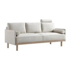 Timber Oatmeal Fabric Sofa, 3-Seater -FINZ Furniture Shop GCSF 2348 OAT FAB 3ST WB2