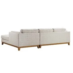 Dipley Oatmeal Woven Fabric Sofa, Grande Chaise Sofa Right Hand -FINZ Furniture Shop GCSF 2398 OAT WOV RIGHT WB6