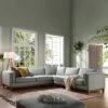 Dipley Sage Woven Fabric Grande Corner Sofa -FINZ Furniture Shop GCSF 2399 SAGE WOV LARGECORNER main