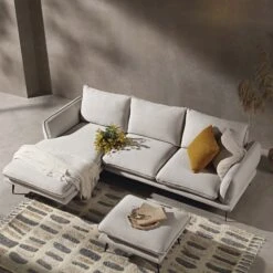 Obriel Oatmeal Fabric Sofa, Grande Chaise Sofa Left Hand 15 Obriel Oatmeal Fabric Sofa, Grande Chaise Sofa Left Hand -FINZ Furniture Shop GCSF 2400 OAT FAB LEFT scene2