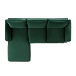 Obriel Forest Green Velvet Sofa, Grande Chaise Sofa Left Hand 20 Obriel Forest Green Velvet Sofa, Grande Chaise Sofa Left Hand -FINZ Furniture Shop GCSF 2400 PINE VEL LEFT WB3