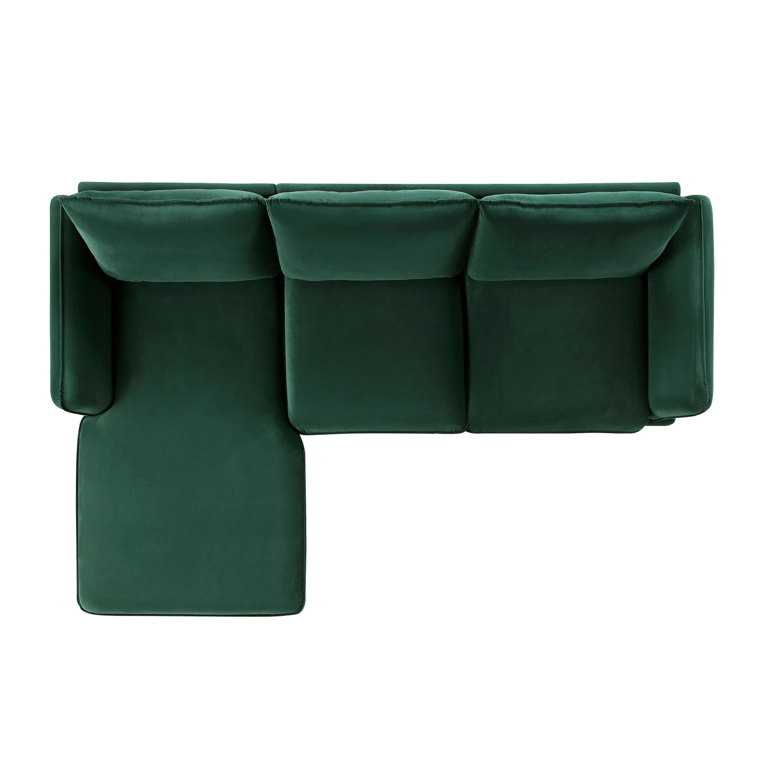 Obriel Forest Green Velvet Sofa, Grande Chaise Sofa Left Hand 10 Obriel Forest Green Velvet Sofa, Grande Chaise Sofa Left Hand - Image 8