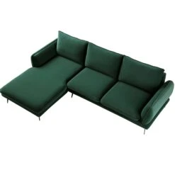 Obriel Forest Green Velvet Sofa, Grande Chaise Sofa Left Hand 21 Obriel Forest Green Velvet Sofa, Grande Chaise Sofa Left Hand -FINZ Furniture Shop GCSF 2400 PINE VEL LEFT WB4