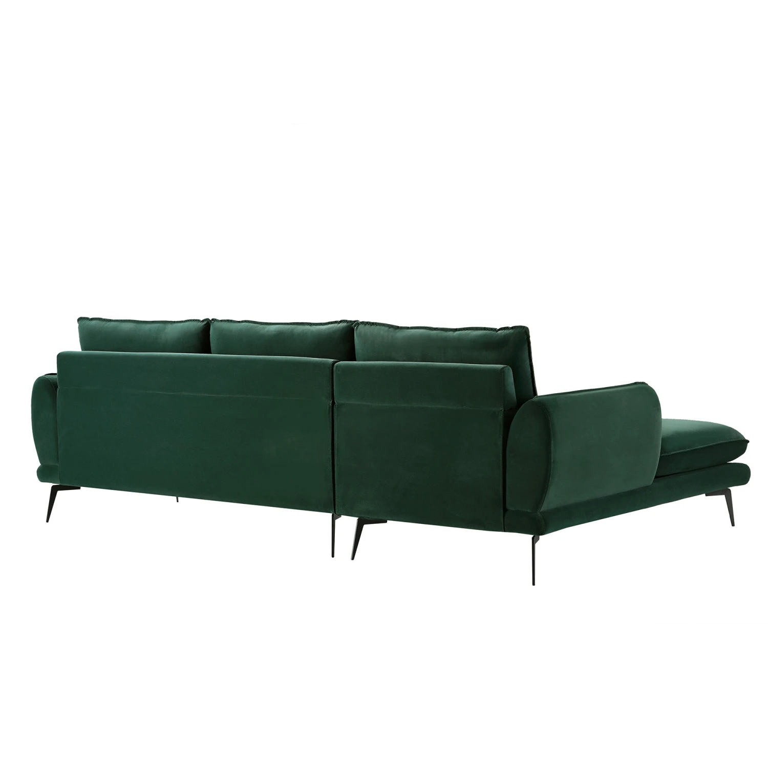Obriel Forest Green Velvet Sofa, Grande Chaise Sofa Left Hand 13 Obriel Forest Green Velvet Sofa, Grande Chaise Sofa Left Hand - Image 11