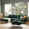 Obriel Forest Green Velvet Sofa, Grande Chaise Sofa Left Hand 1 Obriel Forest Green Velvet Sofa, Grande Chaise Sofa Left Hand -FINZ Furniture Shop GCSF 2400 PINE VEL LEFT main