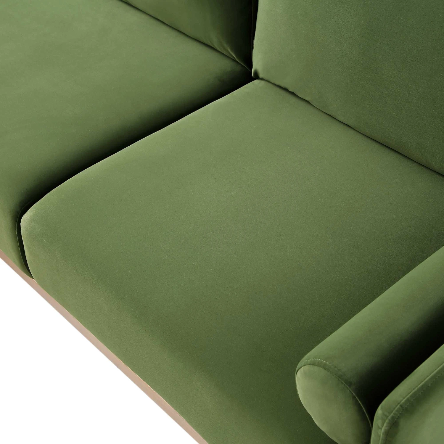Timber Fern Green Velvet Sofa, Large 3-Seater Chaise Sofa Left Hand 16 Timber Fern Green Velvet Sofa, Large 3-Seater Chaise Sofa Left Hand - Image 14