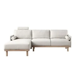Timber Oatmeal Fabric Sofa, Large 3-Seater Chaise Sofa Left Hand 20 Timber Oatmeal Fabric Sofa, Large 3-Seater Chaise Sofa Left Hand -FINZ Furniture Shop GCSF 2402 OAT FAB LEFT WB3