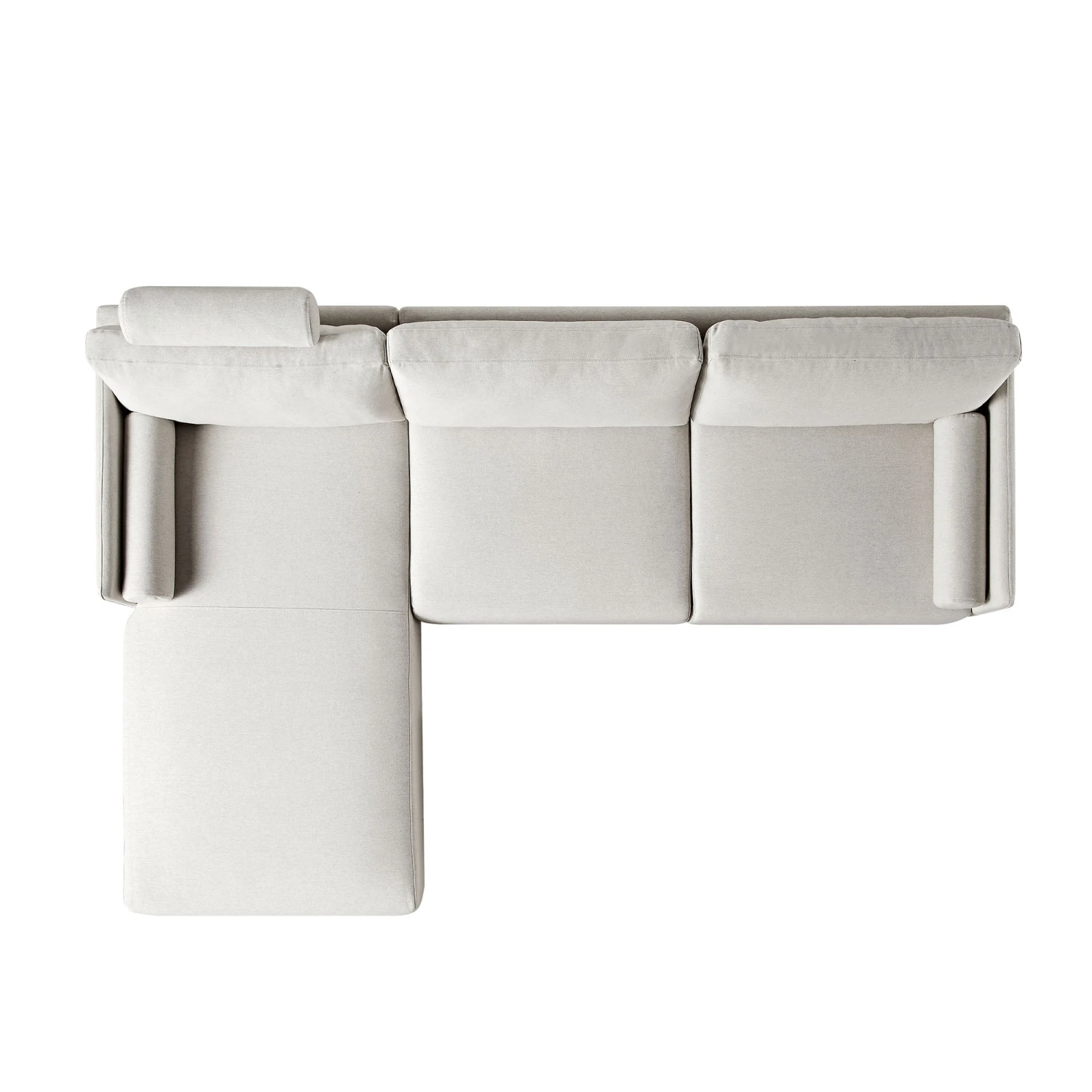 Timber Oatmeal Fabric Sofa, Large 3-Seater Chaise Sofa Left Hand 10 Timber Oatmeal Fabric Sofa, Large 3-Seater Chaise Sofa Left Hand - Image 8