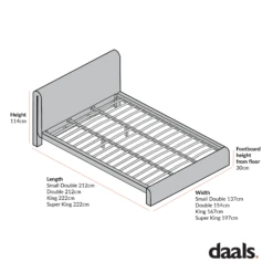 Hampstead Ecru Boucle Curved Bed 18 Hampstead Ecru Boucle Curved Bed -FINZ Furniture Shop Hamsteadbednodrawer min
