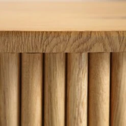 Maru Oak Round Coffee Table With Storage, Oak -FINZ Furniture Shop IMG 37962