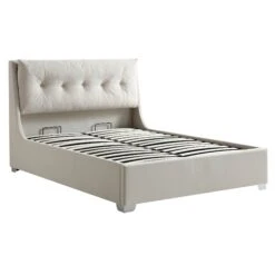 Hadley Champagne Velvet Ottoman Storage Bed -FINZ Furniture Shop JAH 010 CHAMPVEL WB4