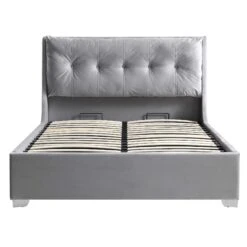 Hadley Grey Velvet Ottoman Storage Bed 14 Hadley Grey Velvet Ottoman Storage Bed -FINZ Furniture Shop JAH 010 GREYVEL WB1