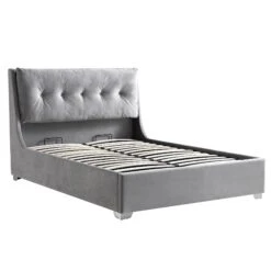 Hadley Grey Velvet Ottoman Storage Bed 17 Hadley Grey Velvet Ottoman Storage Bed -FINZ Furniture Shop JAH 010 GREYVEL WB4