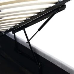 Hadley Grey Velvet Ottoman Storage Bed 21 Hadley Grey Velvet Ottoman Storage Bed -FINZ Furniture Shop JAH 010 GREYVEL detail3