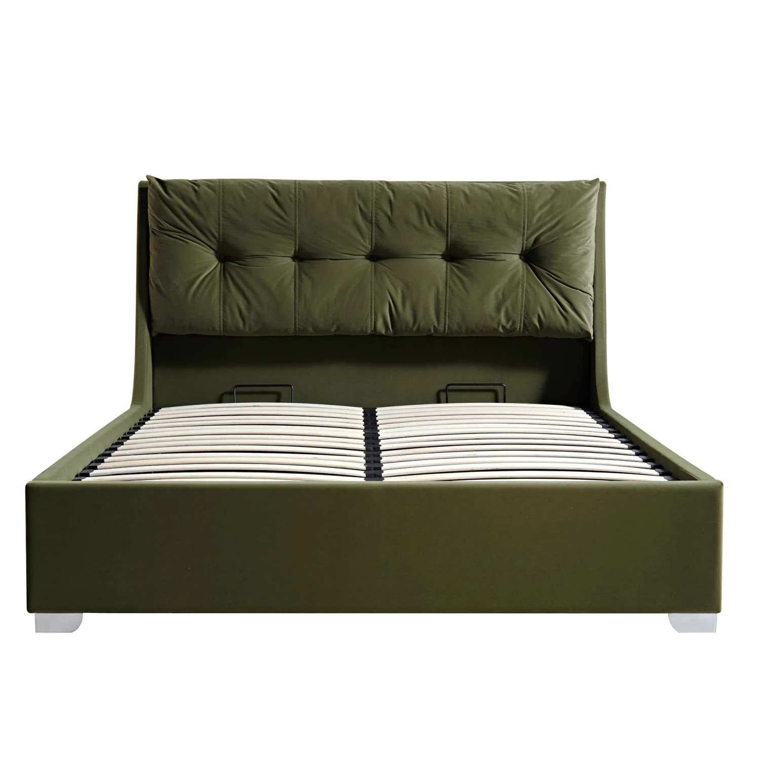 Hadley Moss Green Velvet Ottoman Storage Bed 8 Hadley Moss Green Velvet Ottoman Storage Bed - Image 6